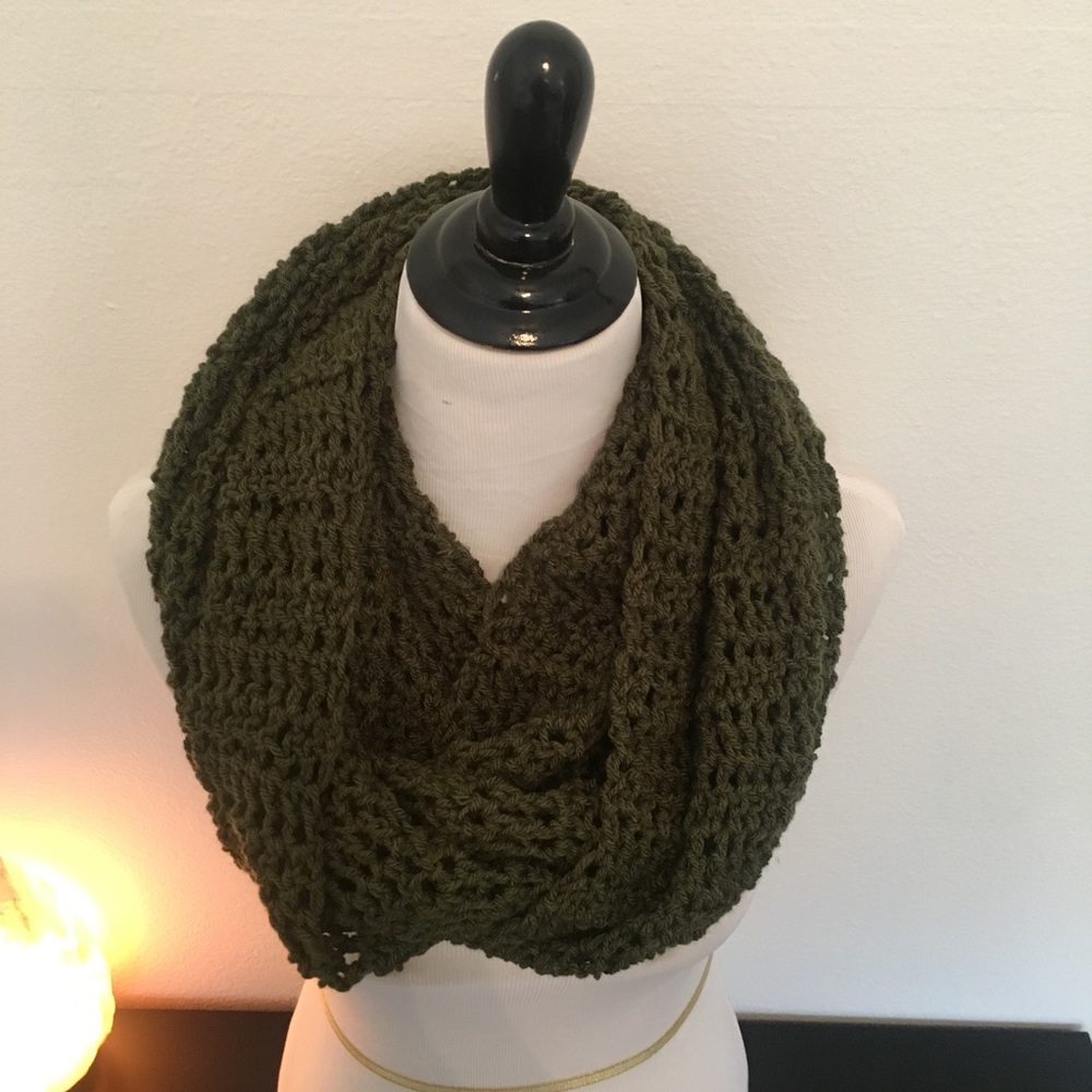 Dark Olive Infinity Scarf